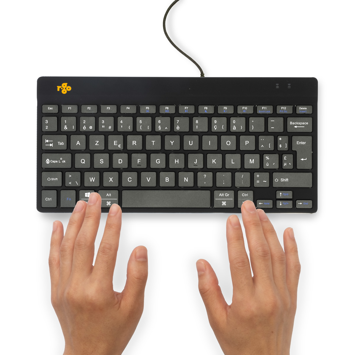 R-Go Compact Break (zwart, bedraad, AZERTY – BE)