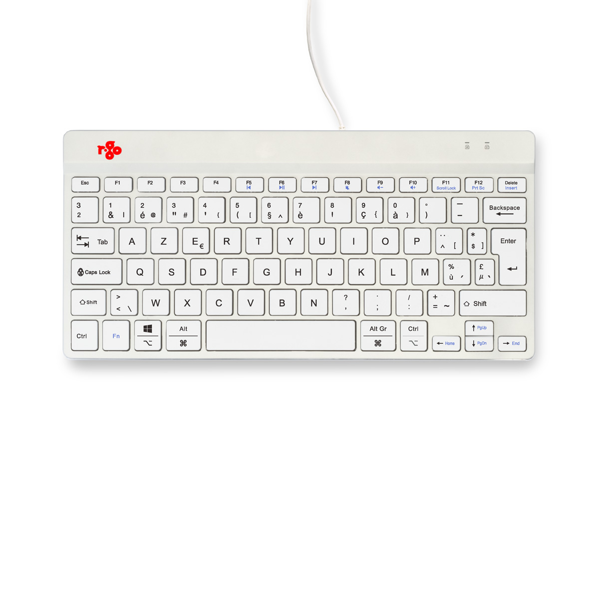 R-Go Compact Break (biała, przewodowa, AZERTY – BE)