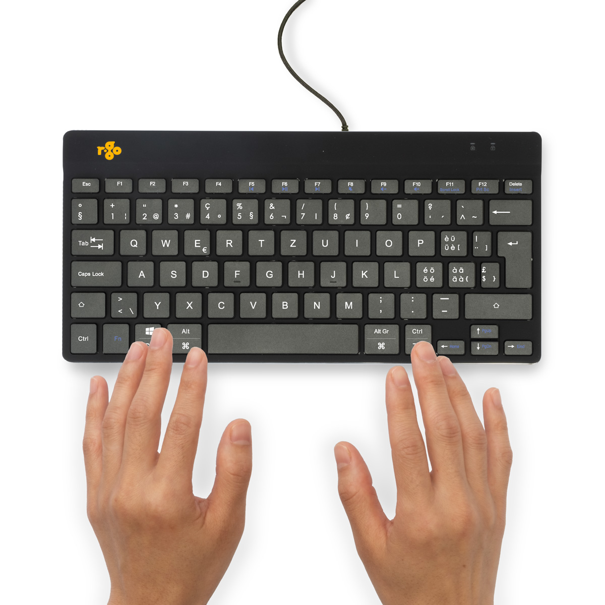 R-Go Compact Break (zwart, bedraad, QWERTZ – CH)