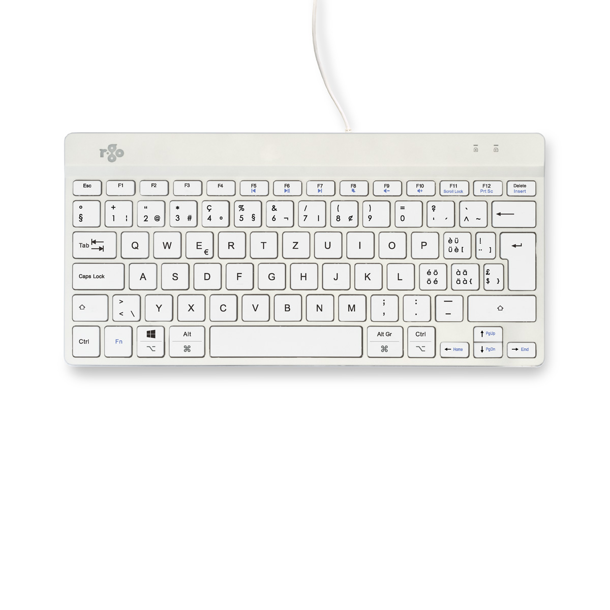 R-Go Compact Break (wit, bedraad, QWERTZ – CH)