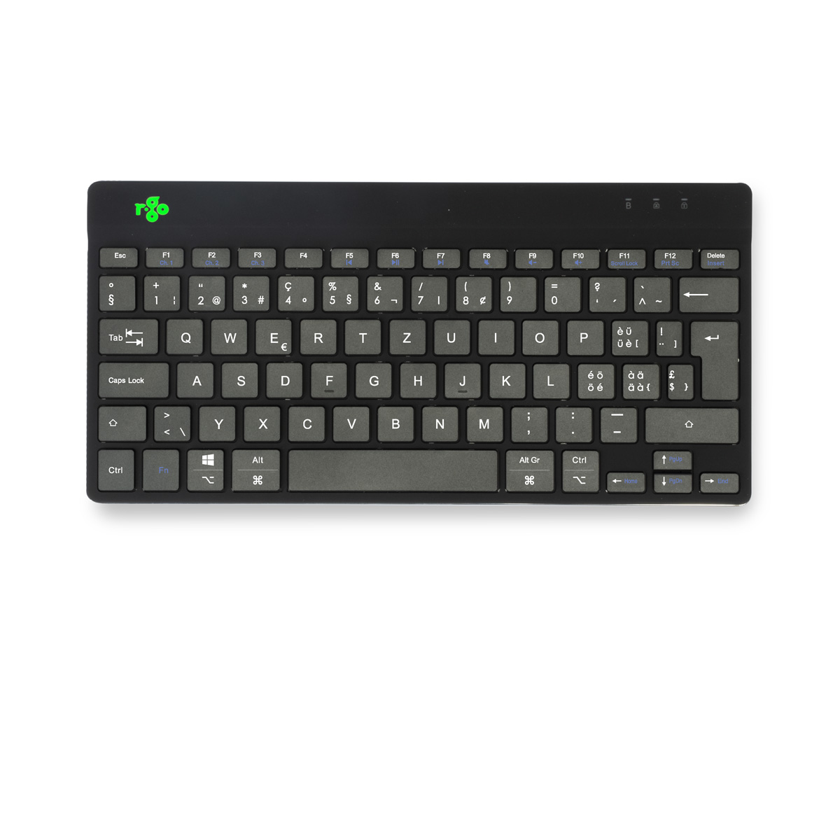 R-Go Compact Break (zwart, draadloos, QWERTZ – CH)
