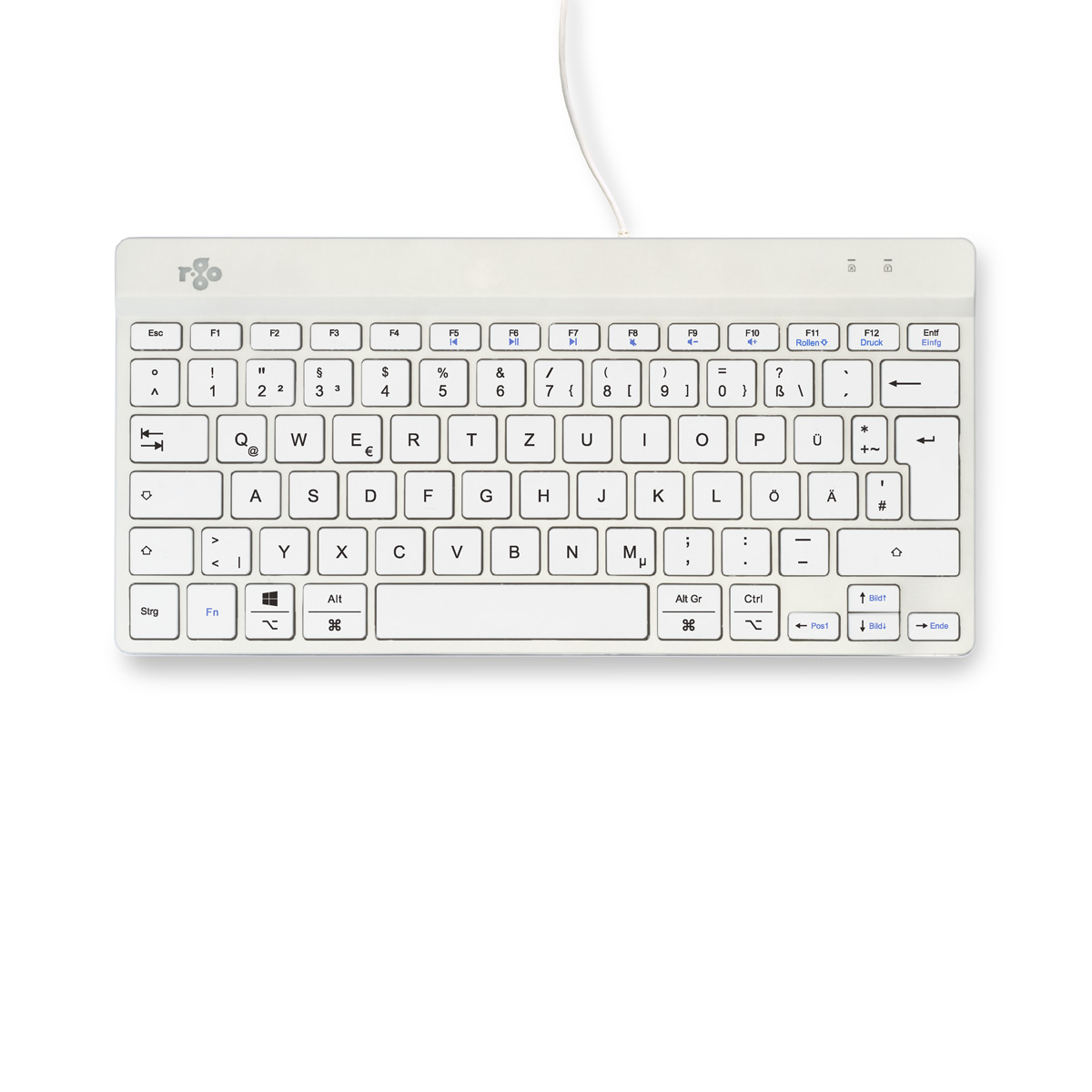 R-Go Compact Break (wit, bedraad, QWERTZ – DE)