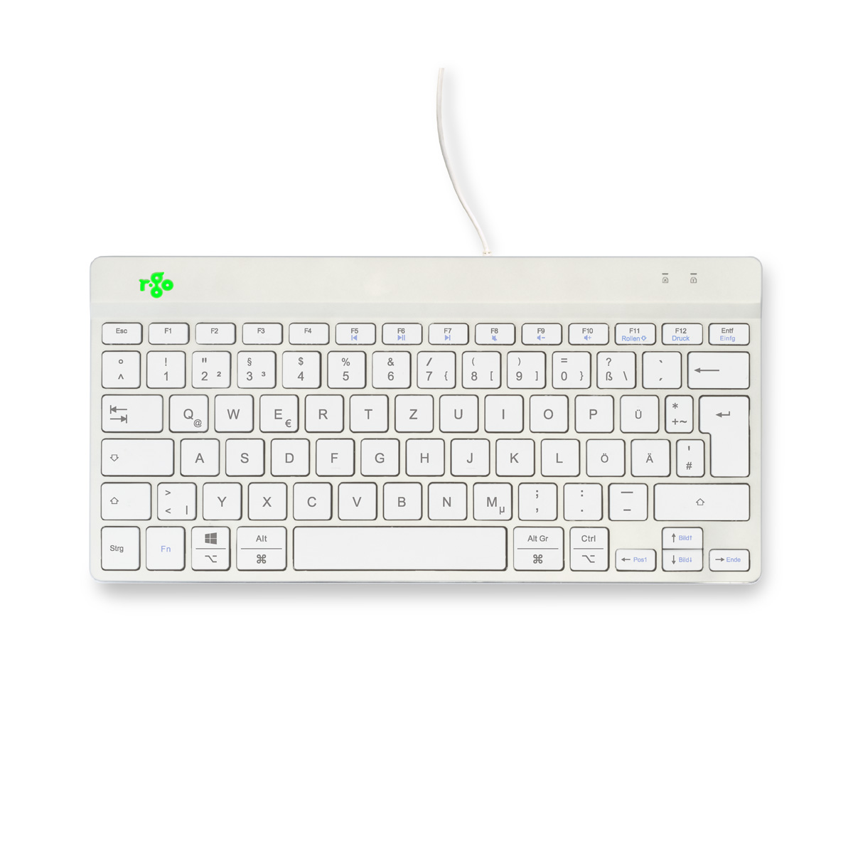 R-Go Compact Break (wit, bedraad, QWERTZ – DE)