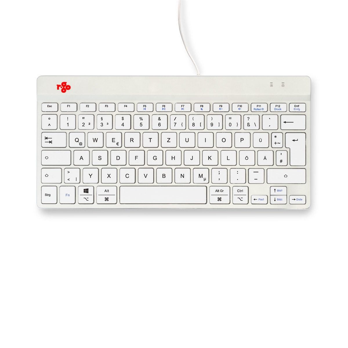 R-Go Compact Break (wit, bedraad, QWERTZ – DE)