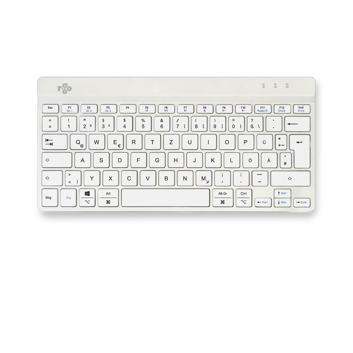 R-Go Compact Break (wit, draadloos, QWERTZ – DE)