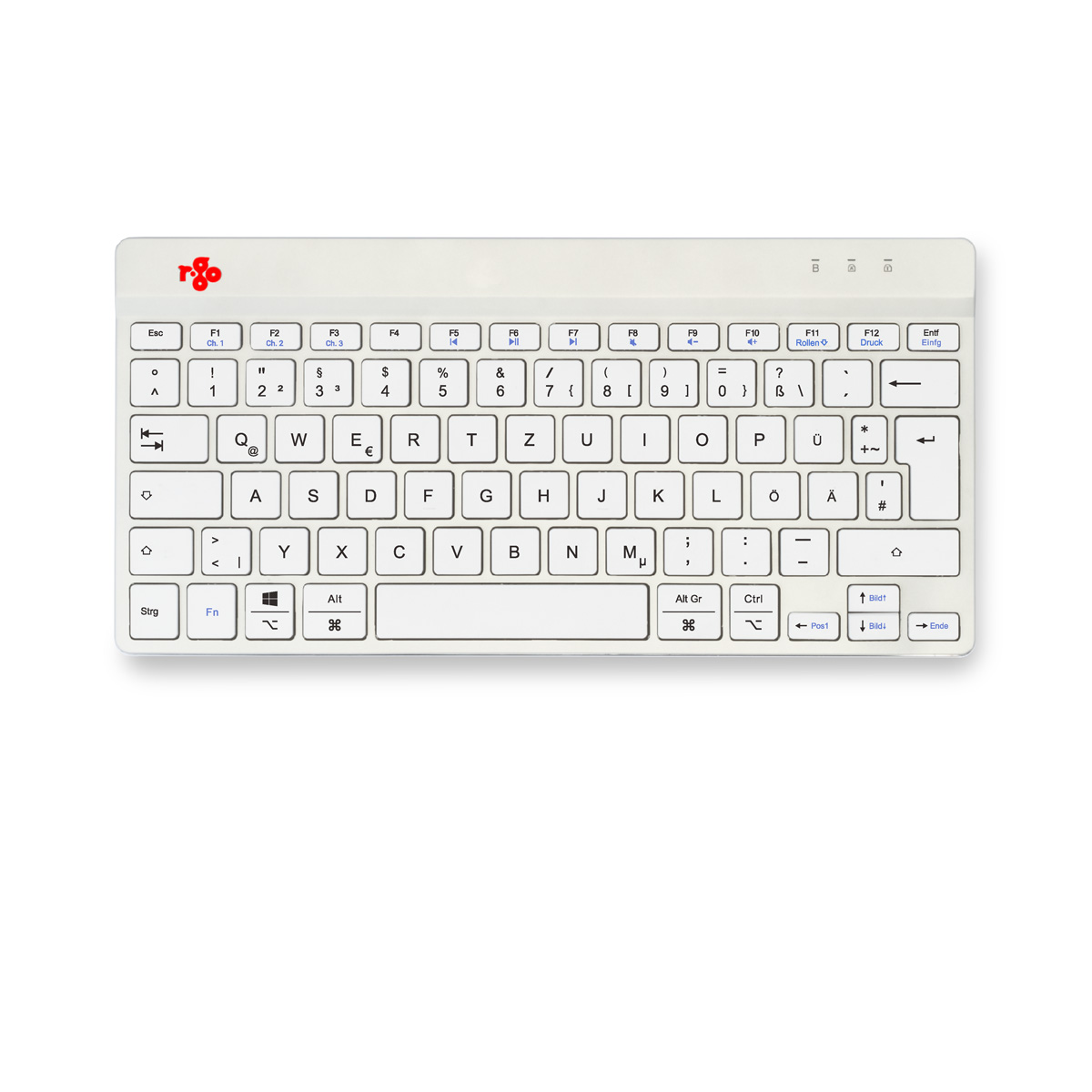 R-Go Compact Break (wit, draadloos, QWERTZ – DE)