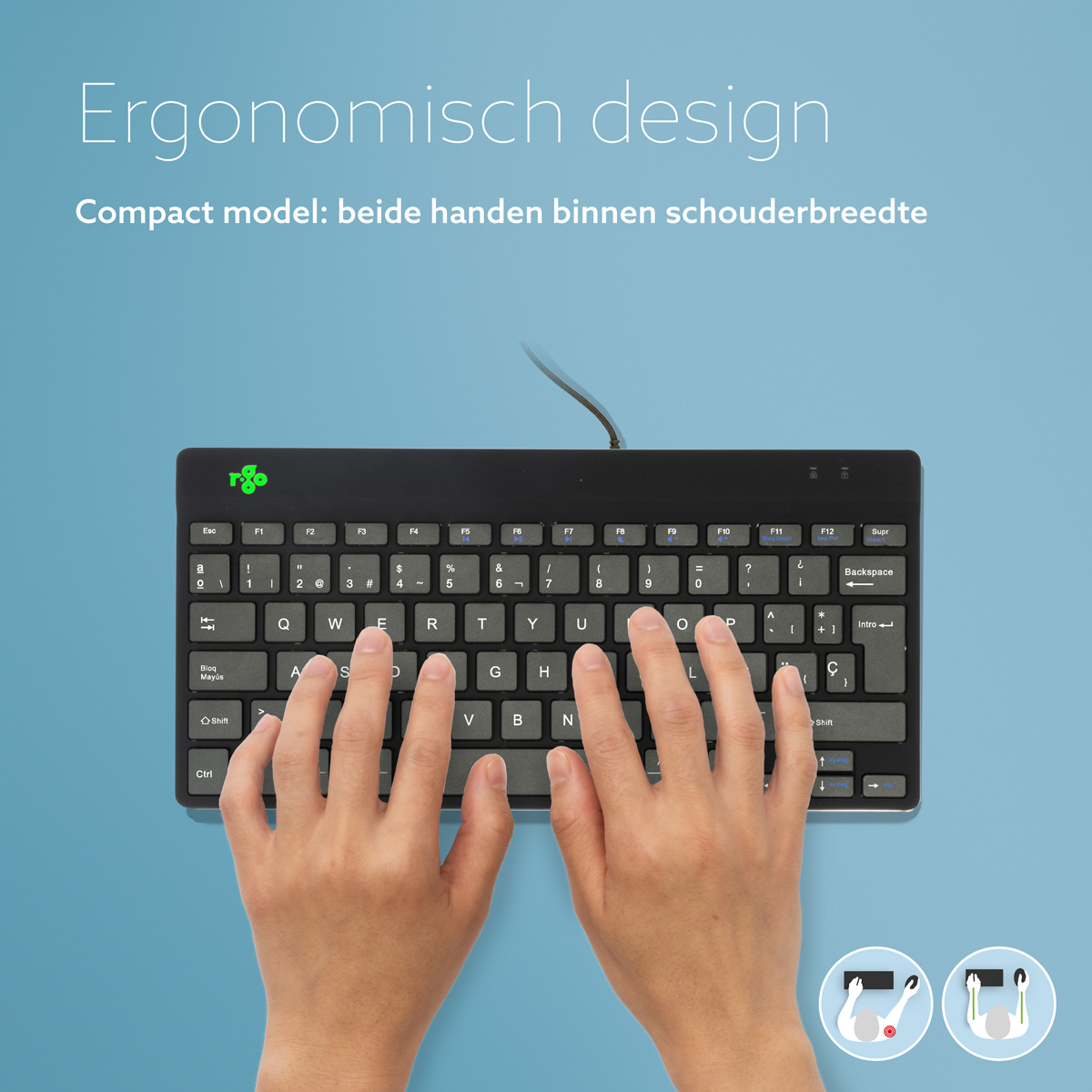 R-Go Compact Break (zwart, bedraad, QWERTY – ES)