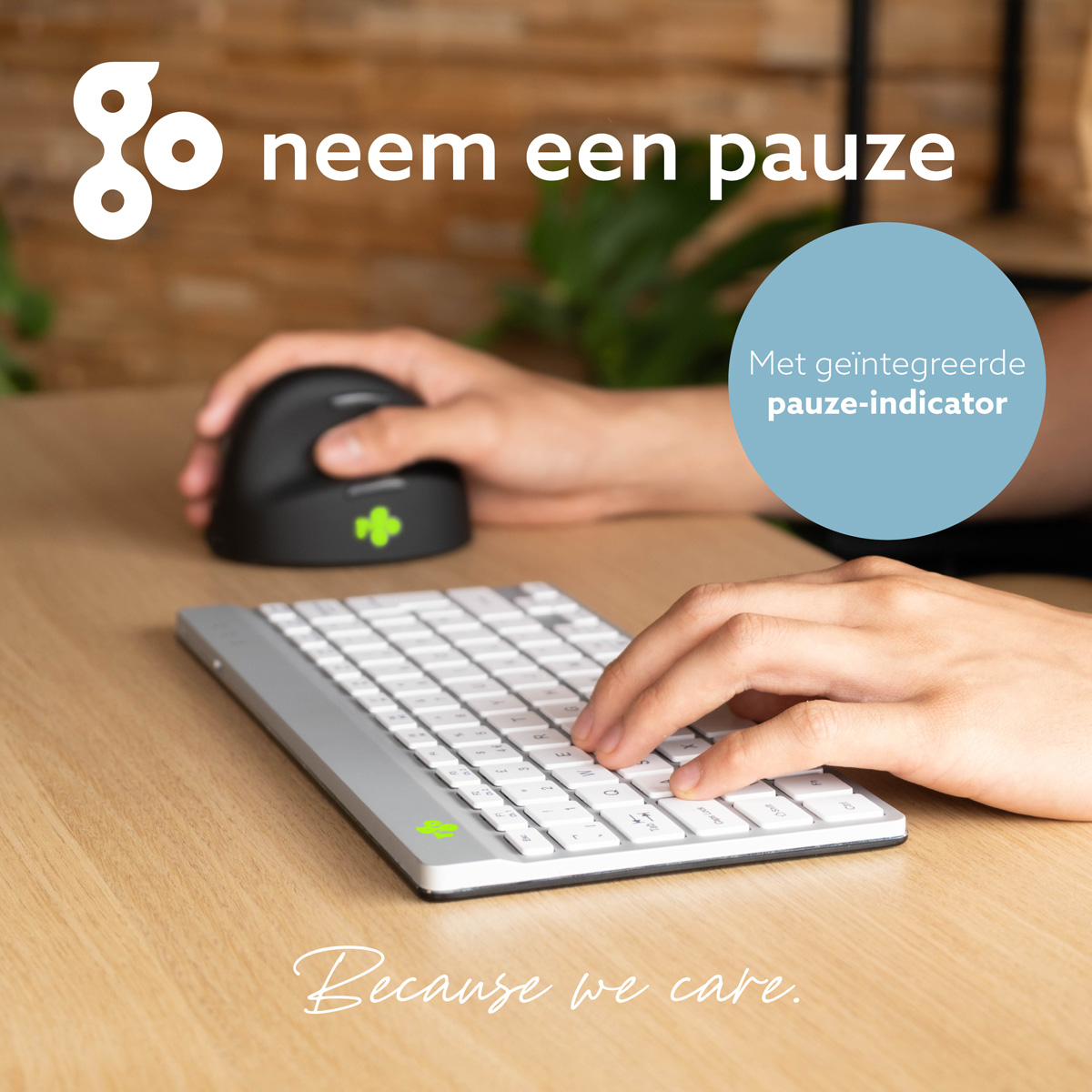 R-Go Compact Break (wit, draadloos, QWERTY – ES)