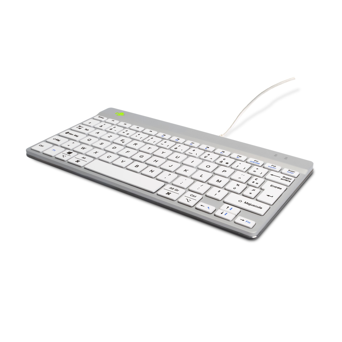 R-Go Compact Break (wit, bedraad, AZERTY – FR)