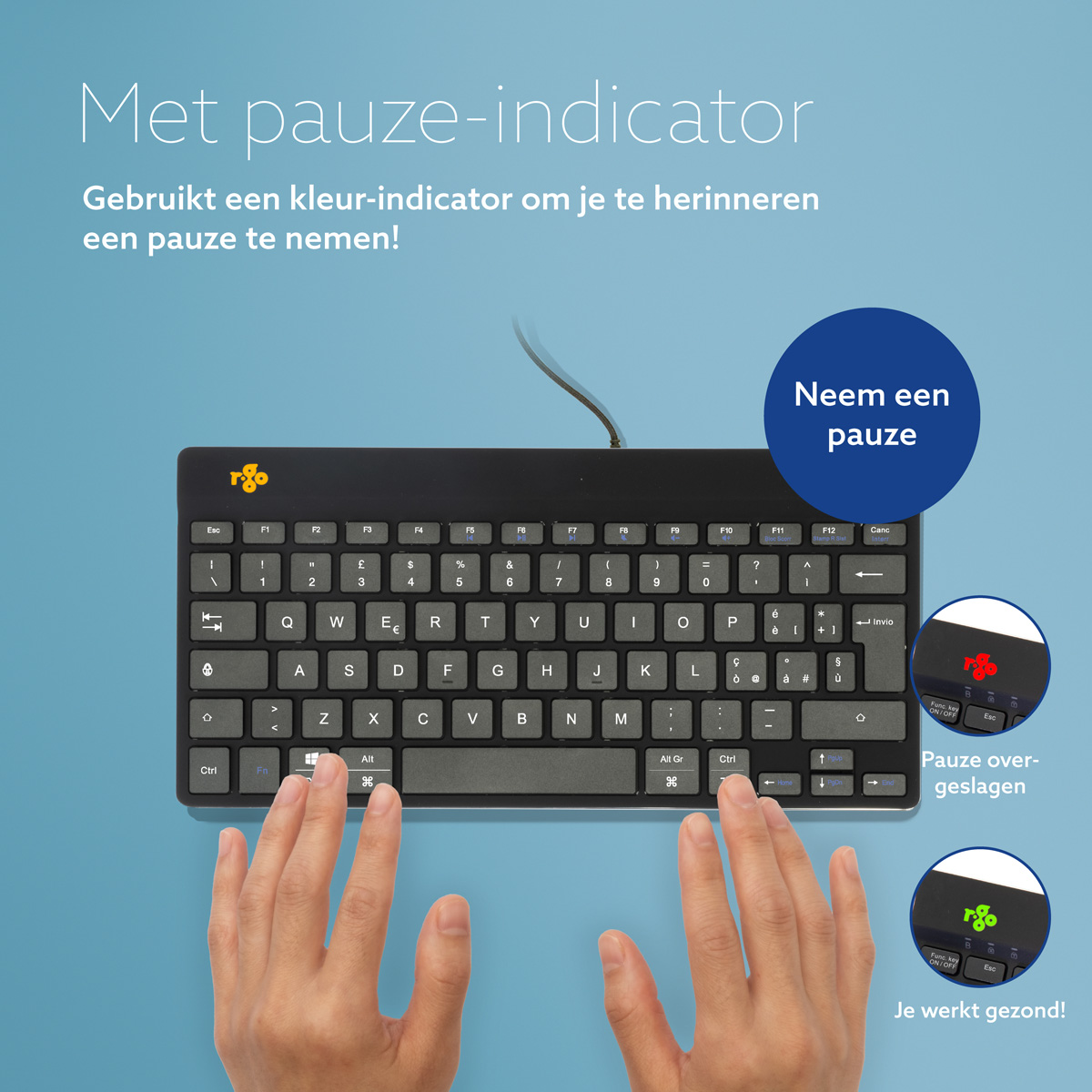 R-Go Compact Break (zwart, bedraad, QWERTY – IT)
