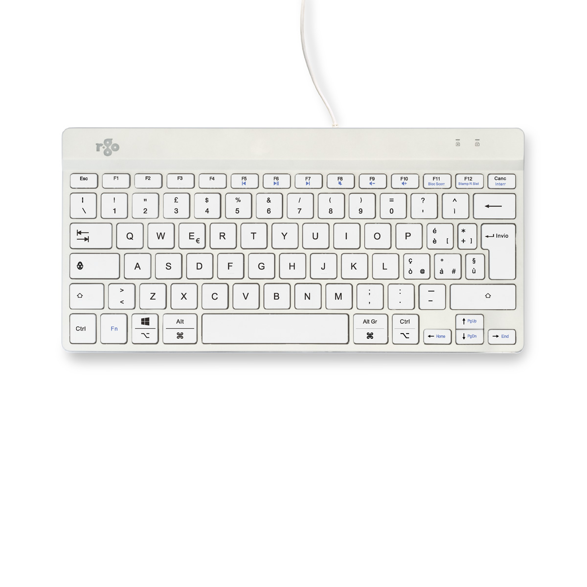 R-Go Compact Break (wit, bedraad, QWERTY – IT)