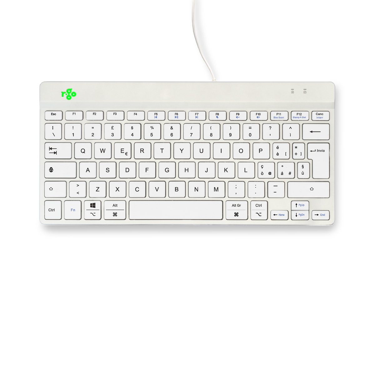 R-Go Compact Break (wit, bedraad, QWERTY – IT)