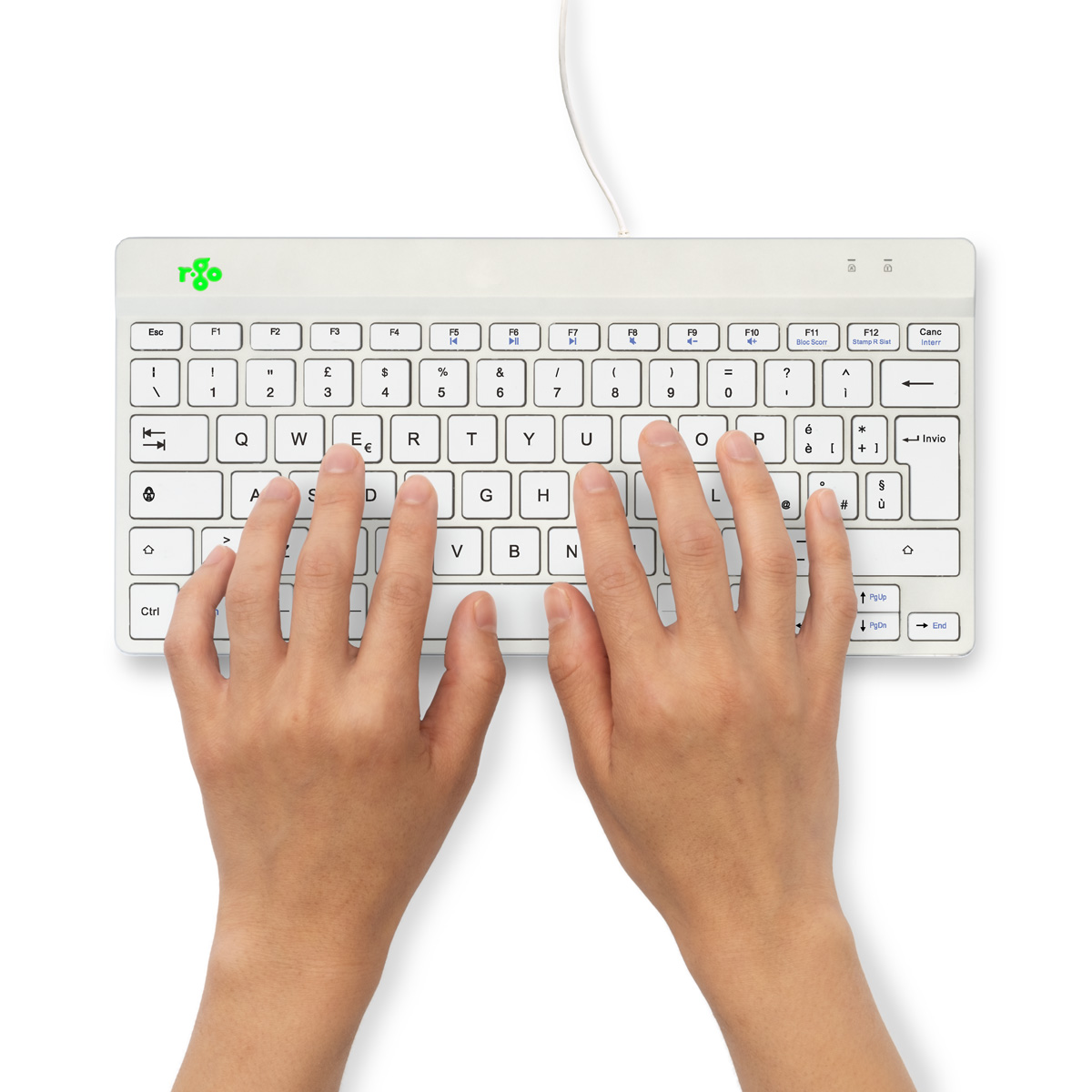 R-Go Compact Break (wit, bedraad, QWERTY – IT)