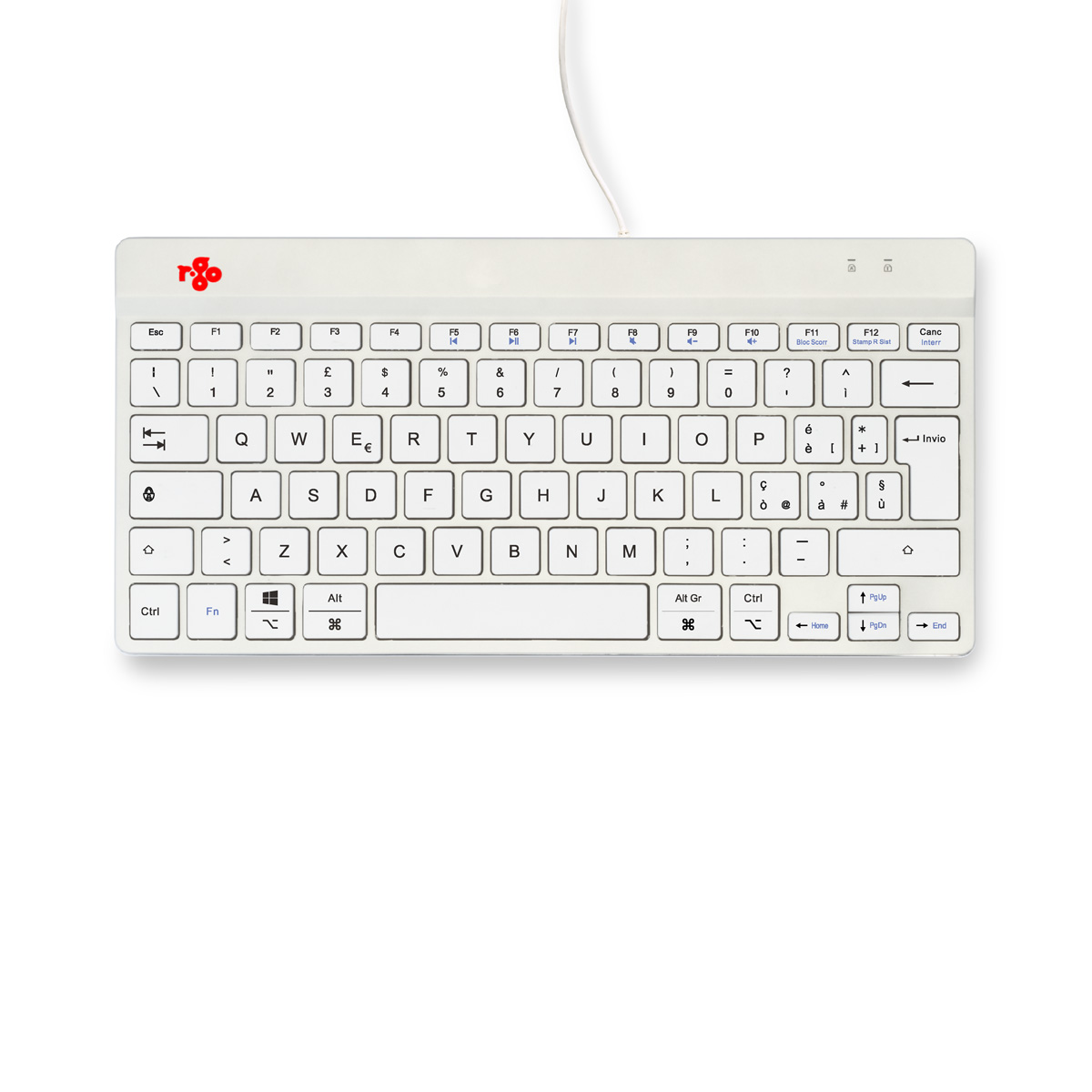 R-Go Compact Break (wit, bedraad, QWERTY – IT)