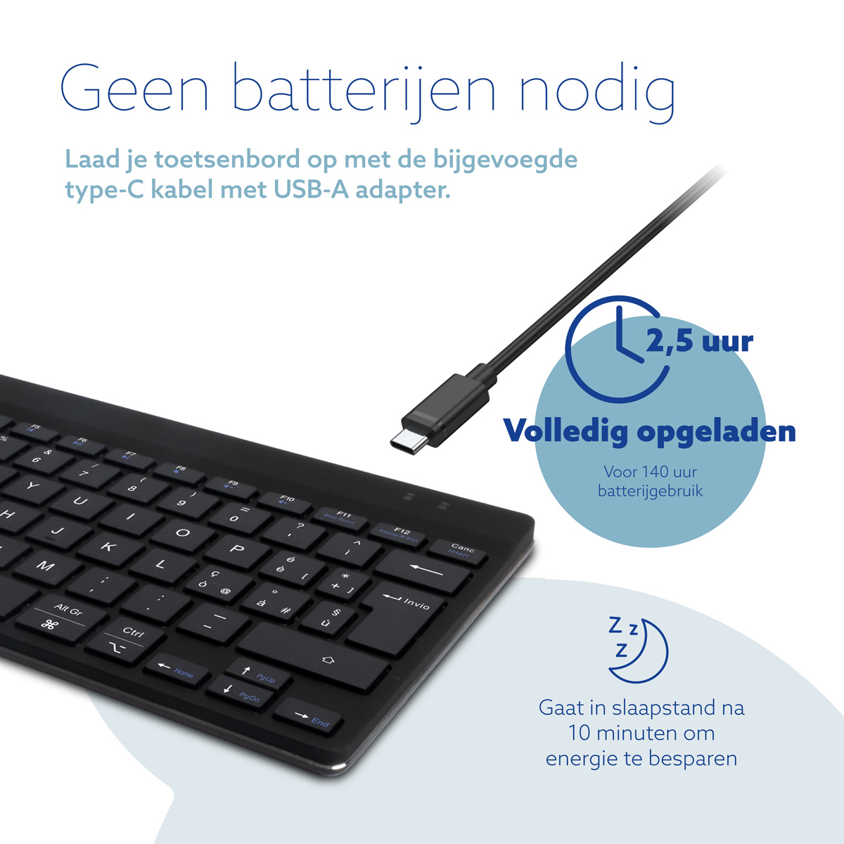 R-Go Compact Break (zwart, draadloos, QWERTY – IT)