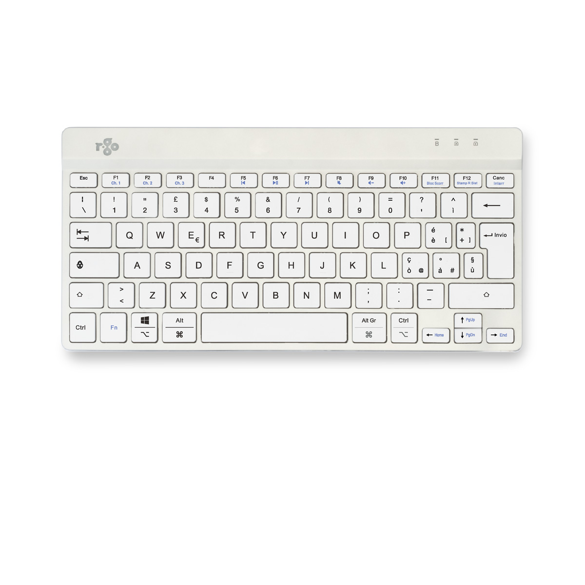 R-Go Compact Break (wit, draadloos, QWERTY – IT)