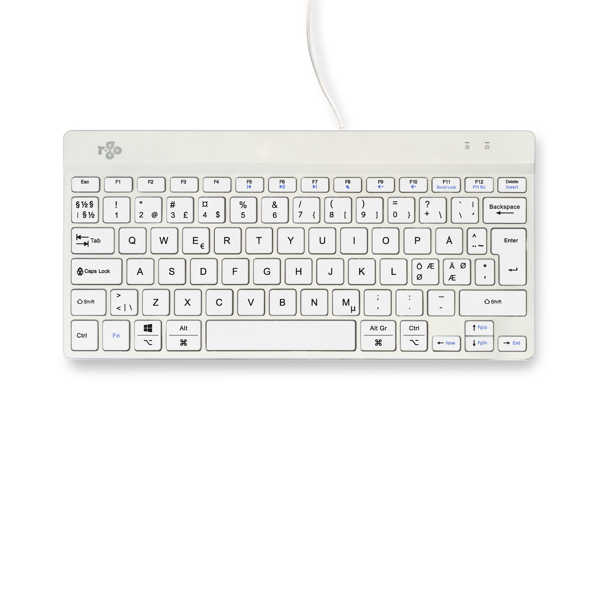 R-Go Compact Break (wit, bedraad, QWERTY – Nordic)