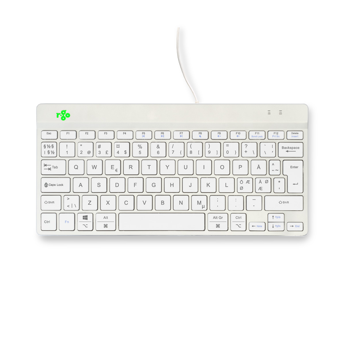 R-Go Compact Break (wit, bedraad, QWERTY – Nordic)