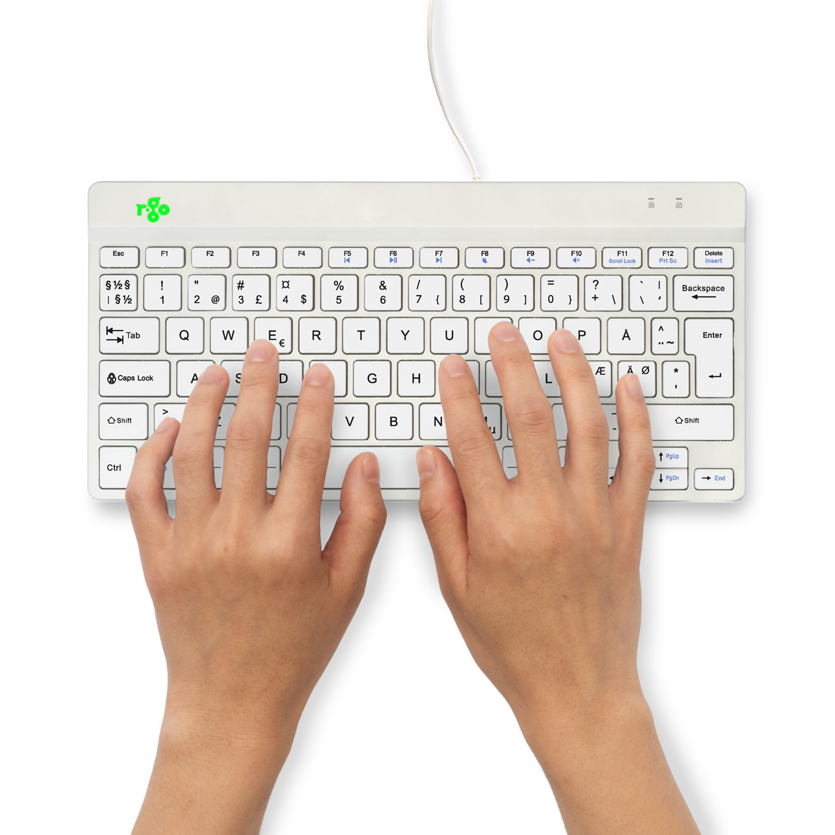 R-Go Compact Break (wit, bedraad, QWERTY – Nordic)