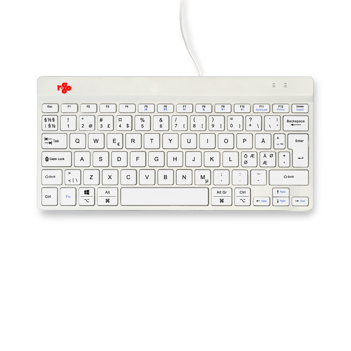 R-Go Compact Break (wit, bedraad, QWERTY – Nordic)