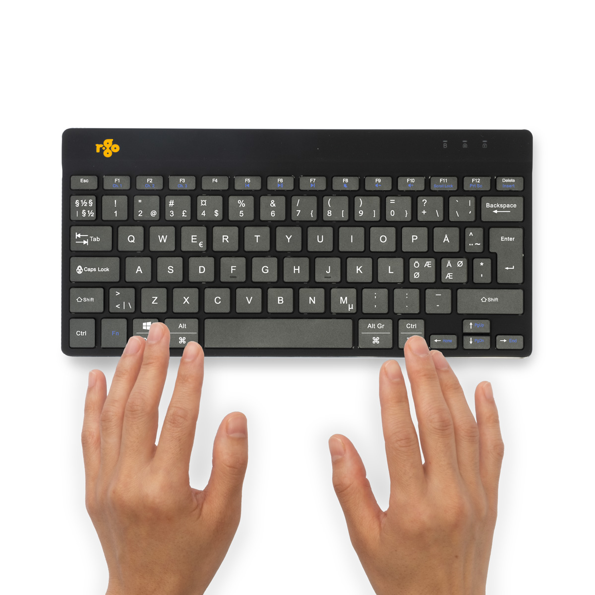 R-Go Compact Break (zwart, draadloos, QWERTY – Nordic)