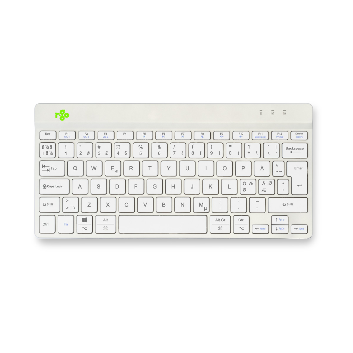 R-Go Compact Break (wit, draadloos, QWERTY – Nordic)