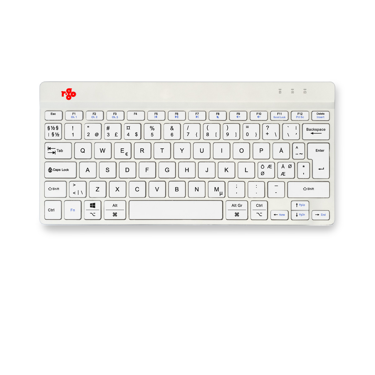 R-Go Compact Break (wit, draadloos, QWERTY – Nordic)
