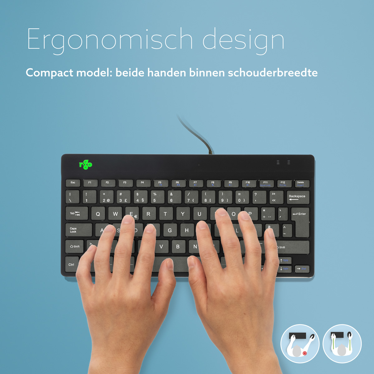 R-Go Compact Break (zwart, bedraad, QWERTY – PT)