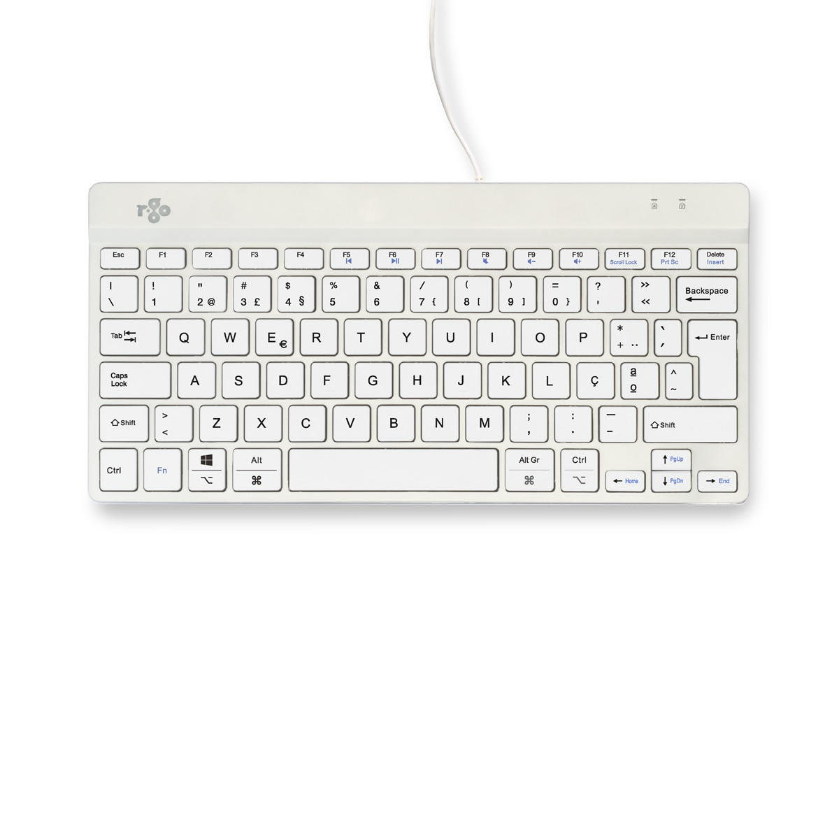 R-Go Compact Break (wit, bedraad, QWERTY – PT)