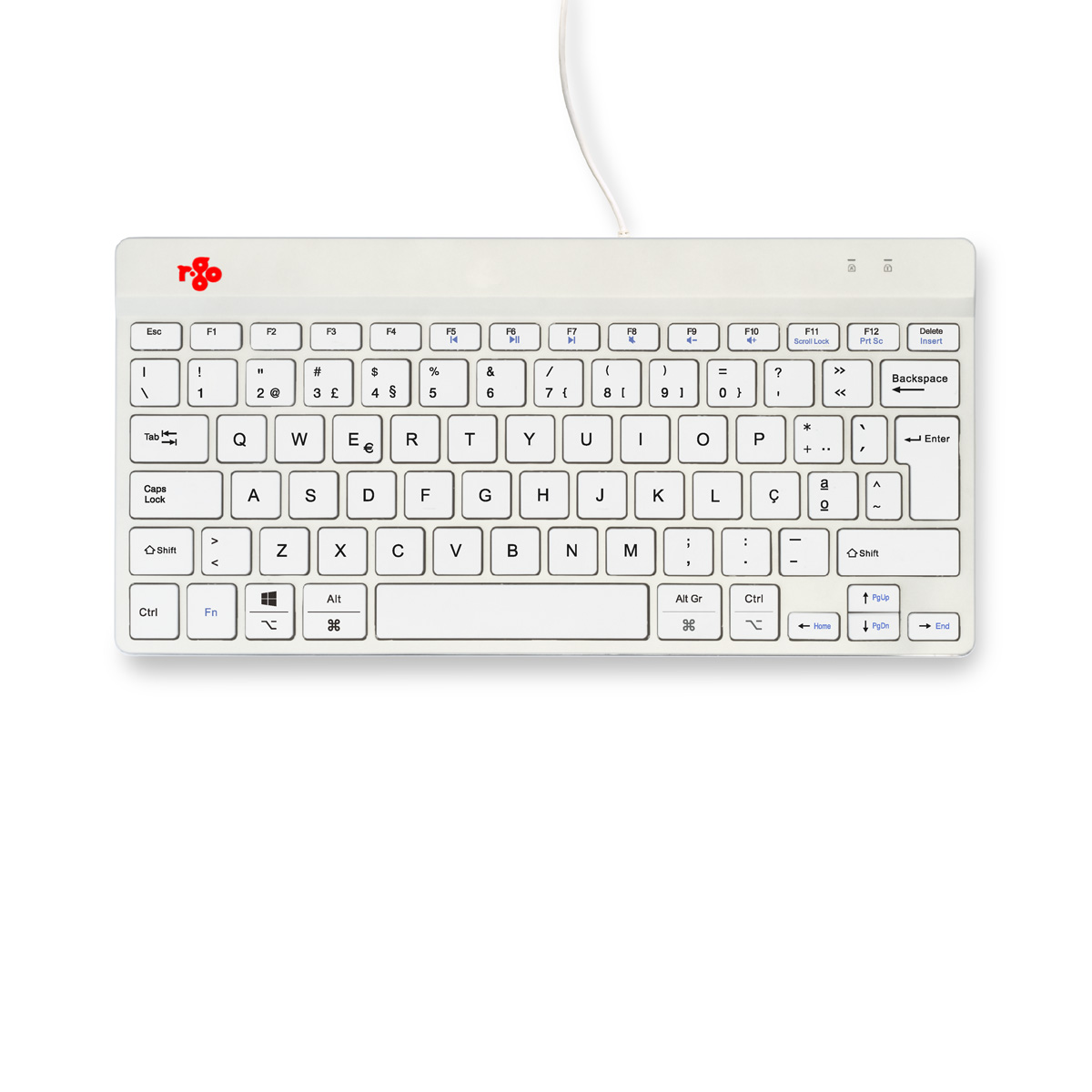 R-Go Compact Break (wit, bedraad, QWERTY – PT)