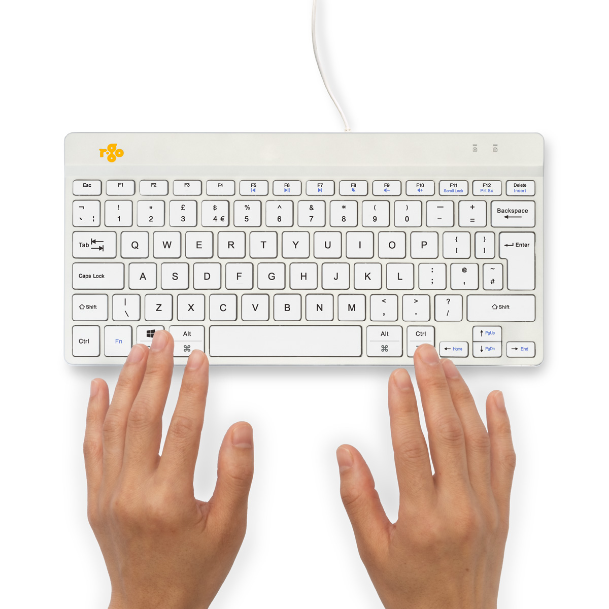 R-Go Compact Break (wit, bedraad, QWERTY – UK)