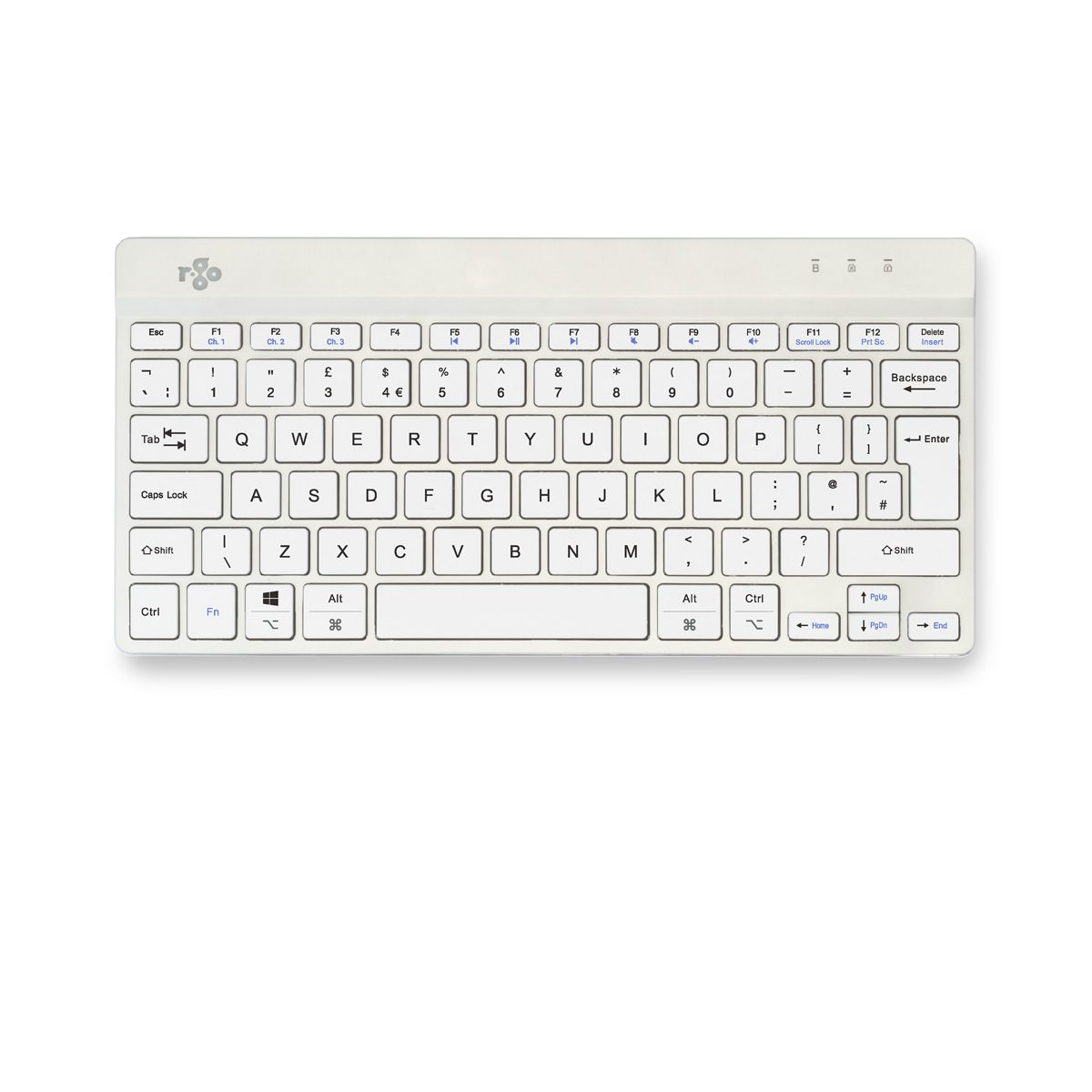 R-Go Compact Break (wit, draadloos, QWERTY – UK)