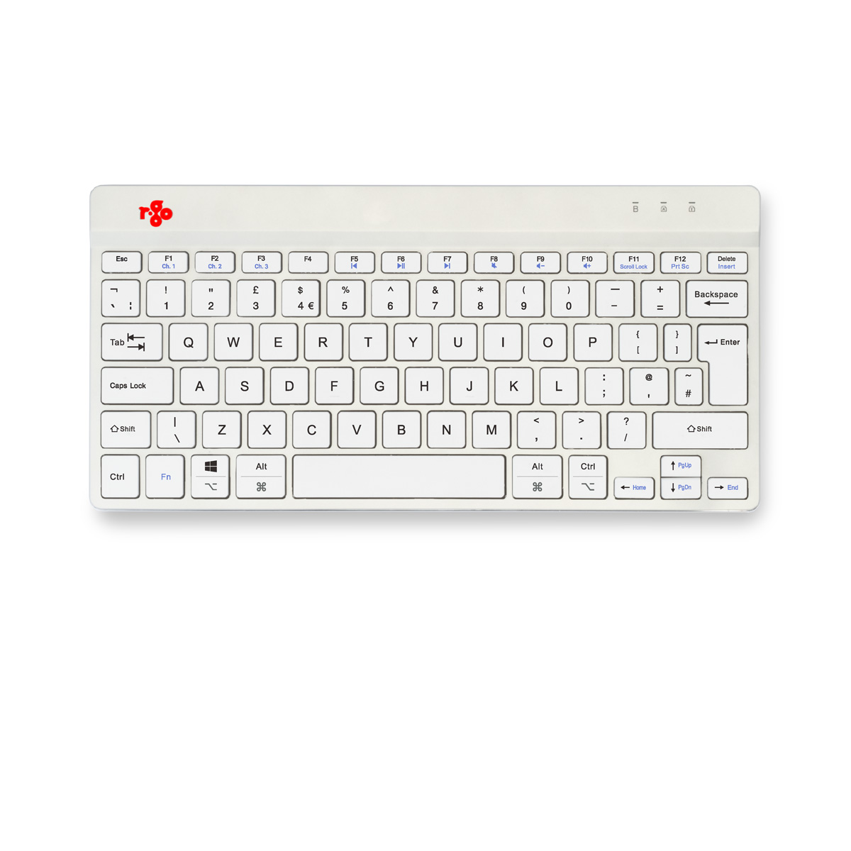 R-Go Compact Break (wit, draadloos, QWERTY – UK)
