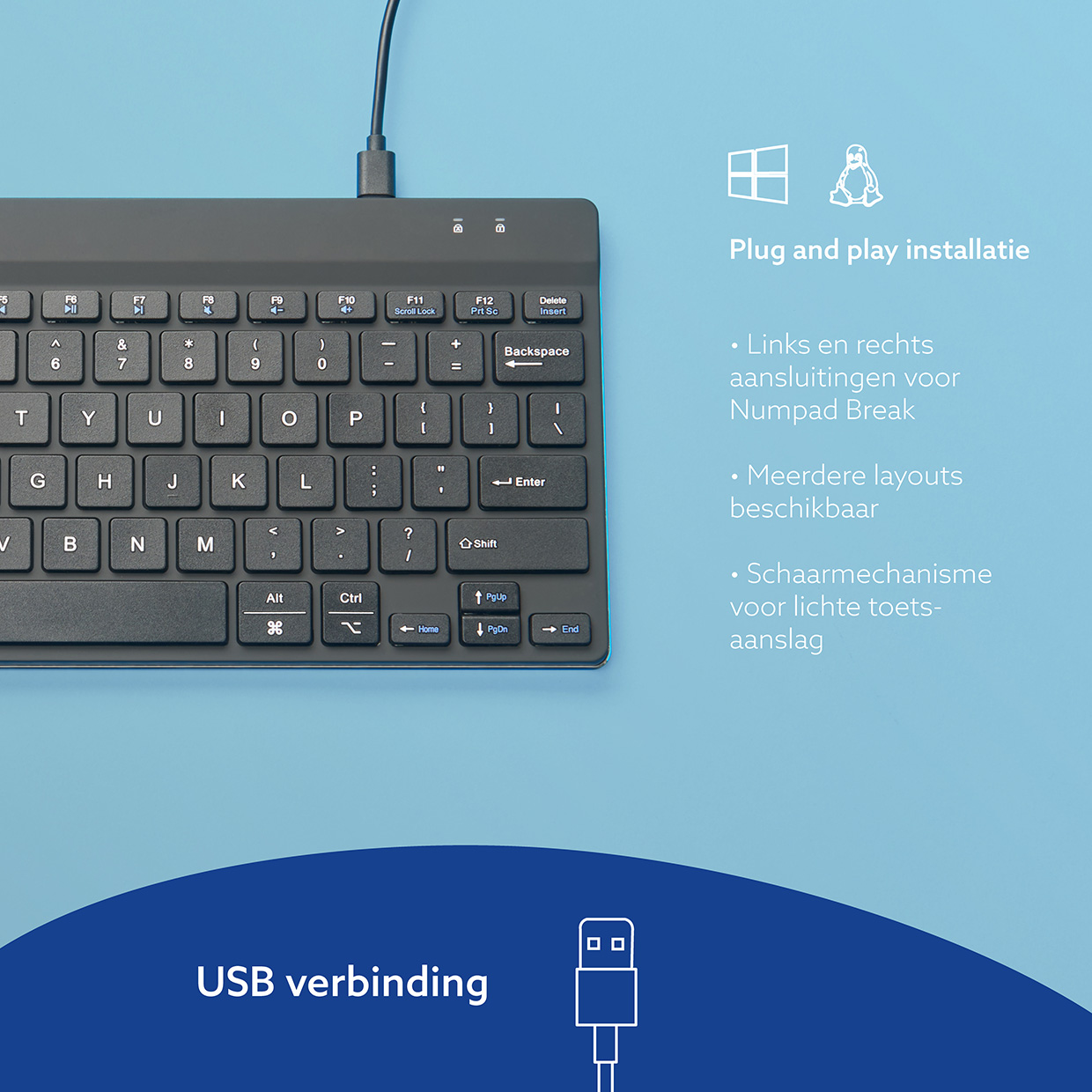 R-Go Compact Break (zwart, bedraad, QWERTY – US)