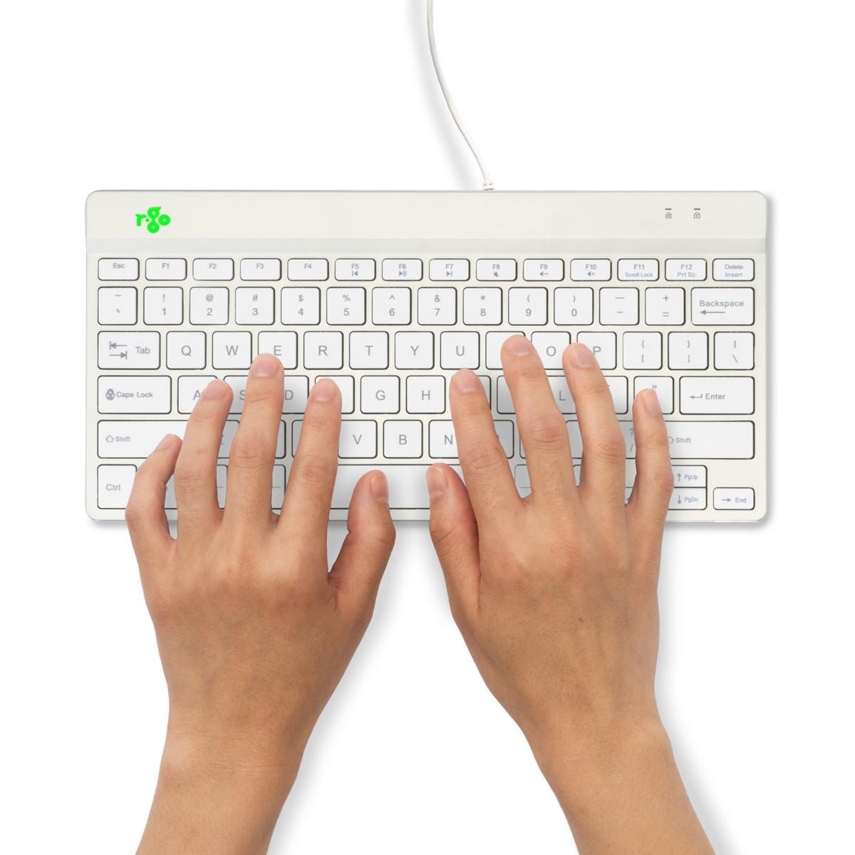 R-Go Compact Break (wit, bedraad, QWERTY – US)