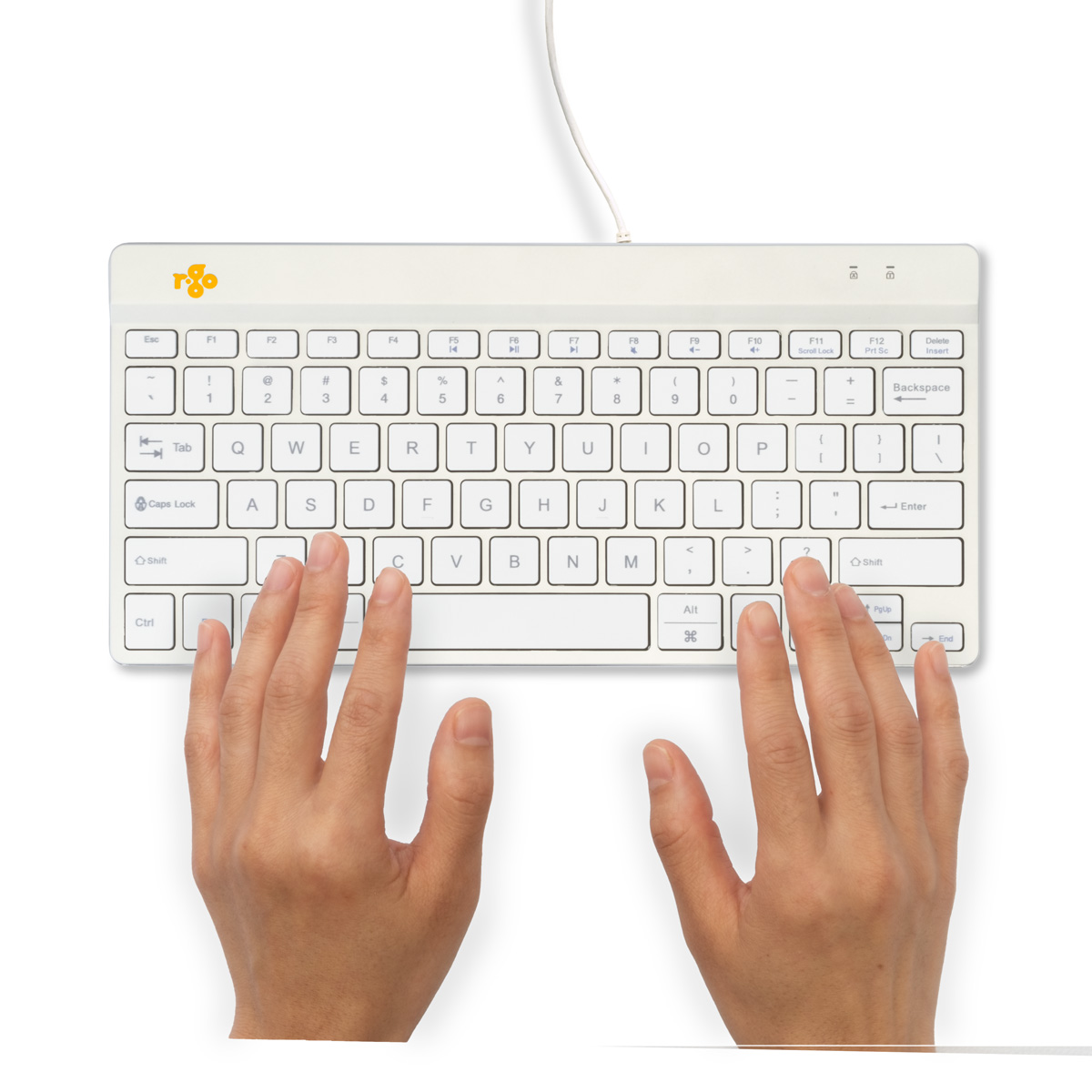 R-Go Compact Break (wit, bedraad, QWERTY – US)