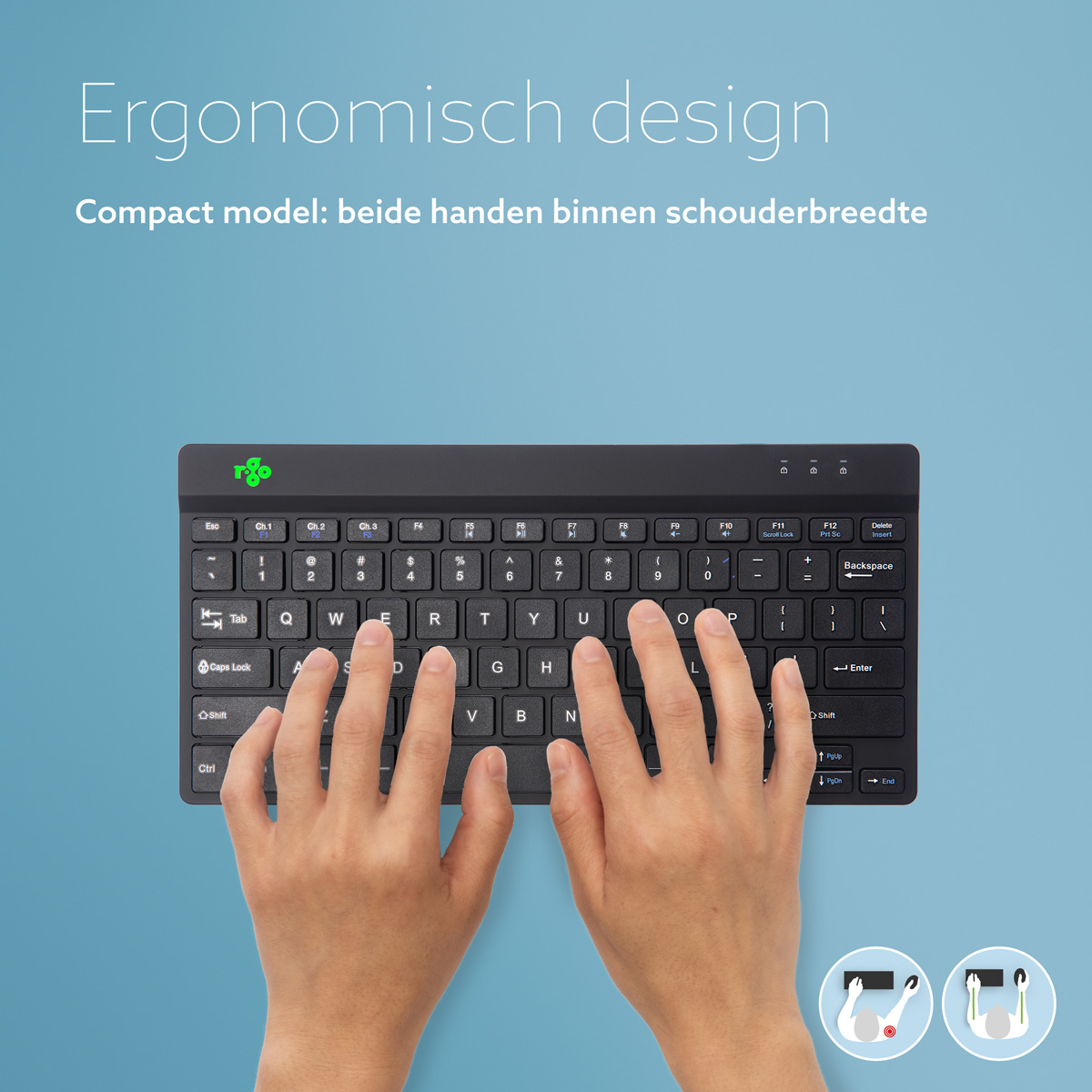 R-Go Compact Break (zwart, draadloos, QWERTY – US)
