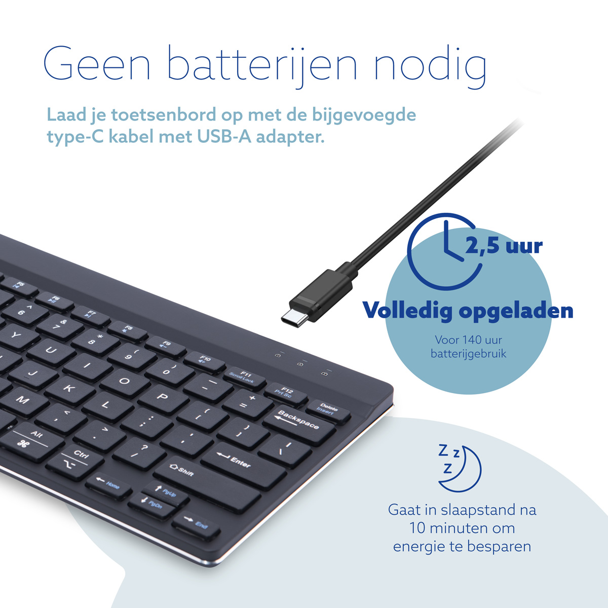 R-Go Compact Break (zwart, draadloos, QWERTY – US)