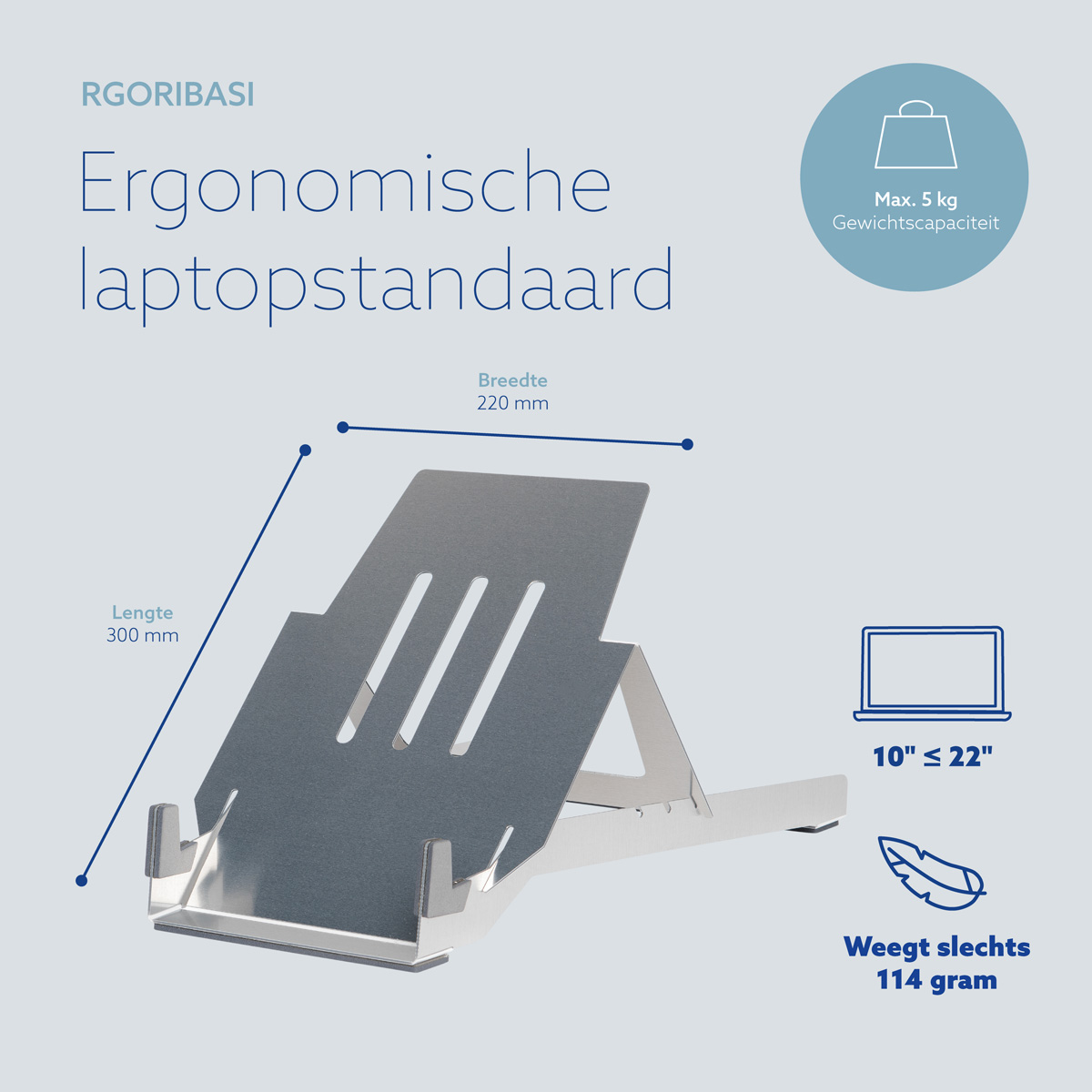 R-Go Riser Basic Laptopstandaard
