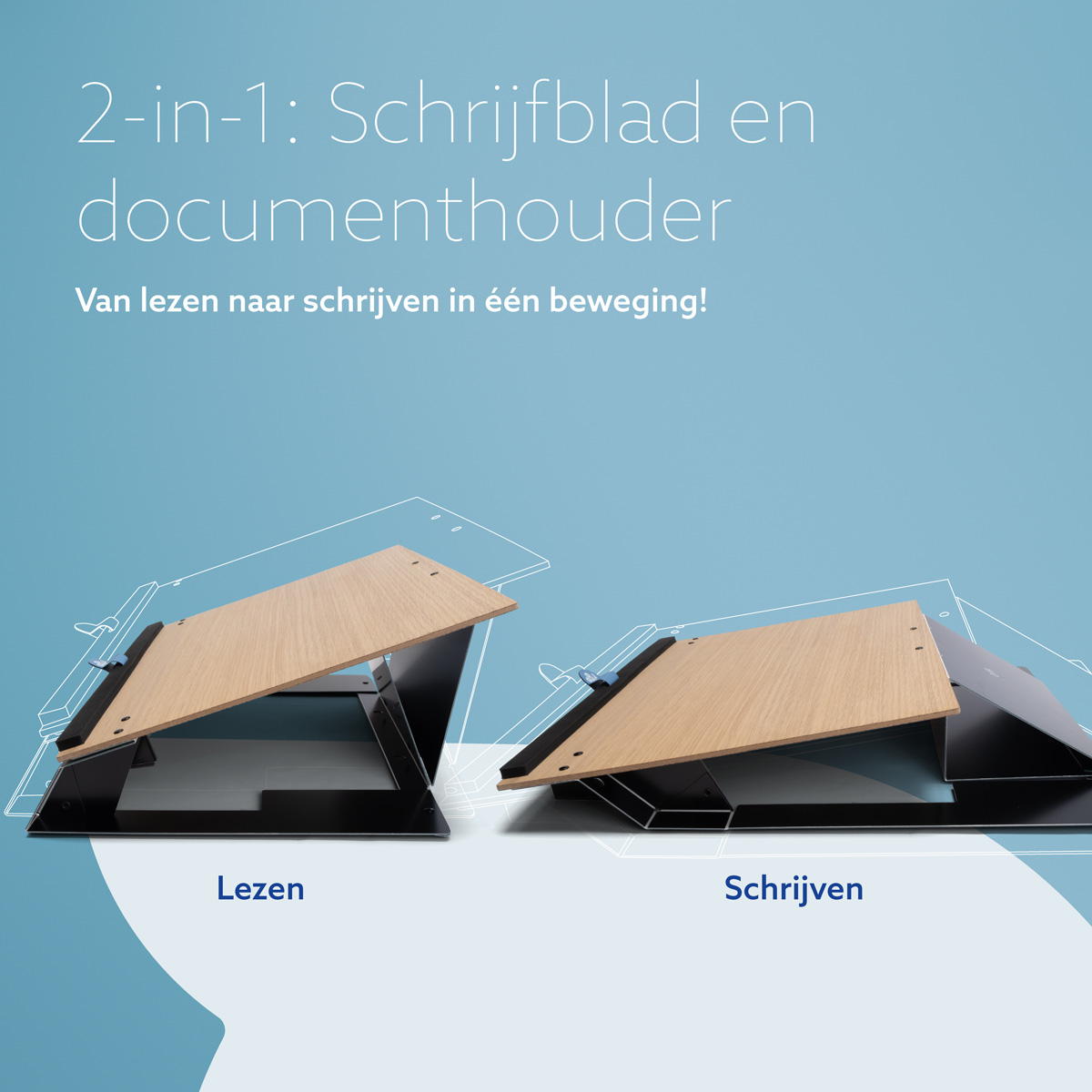 R-Go Read2Write Documenthouder (Eikenhout)