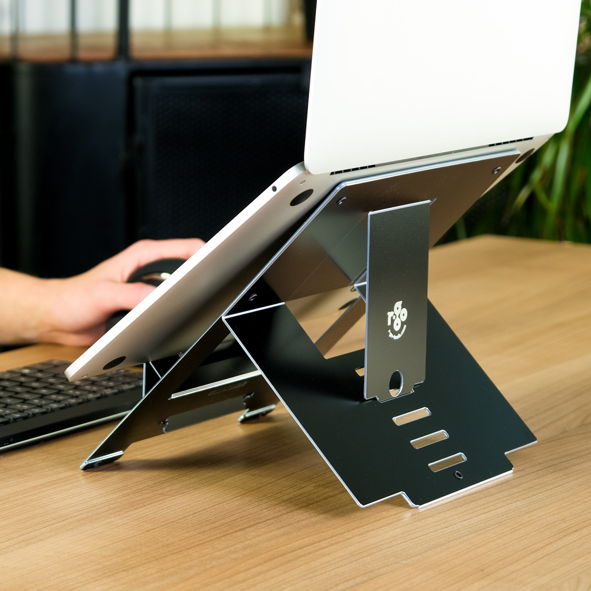 R-Go Riser Flexible Laptopstandaard (Zwart)