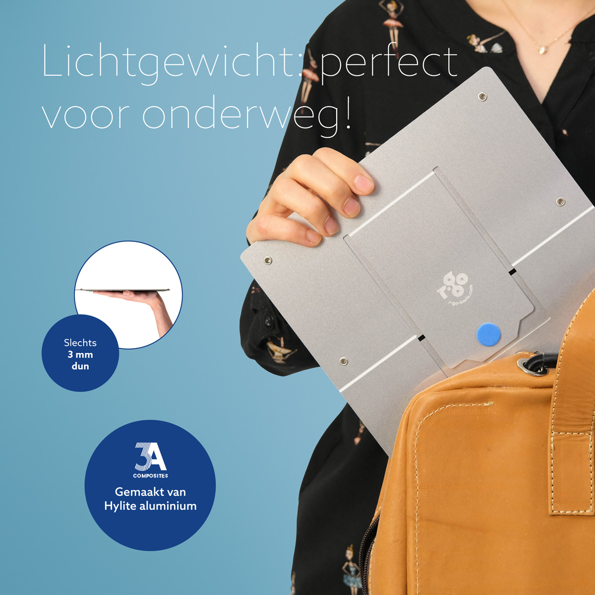 R-Go Riser Flexible Laptopstandaard (Zilver)