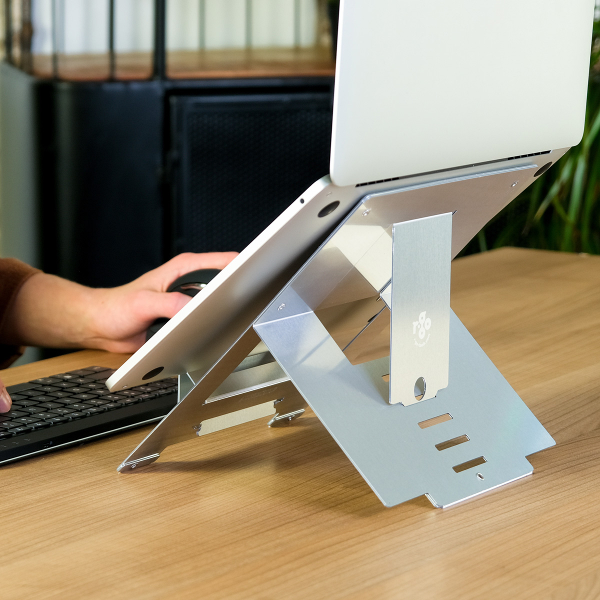 R-Go Riser Flexible Laptopstandaard (Zilver)