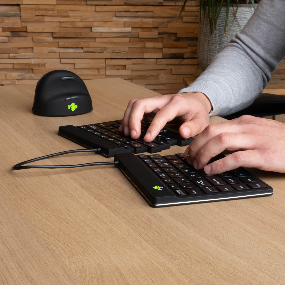 R-Go Split Break versie 2 (zwart, draadloos, AZERTY -BE)