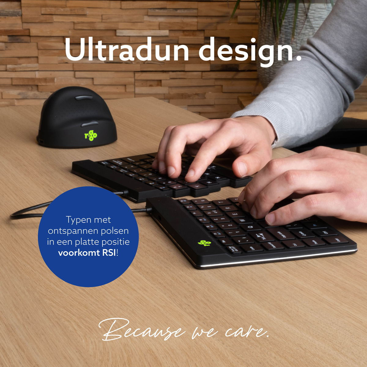 R-Go Split Break versie 2 (zwart, draadloos, QWERTY – ES)