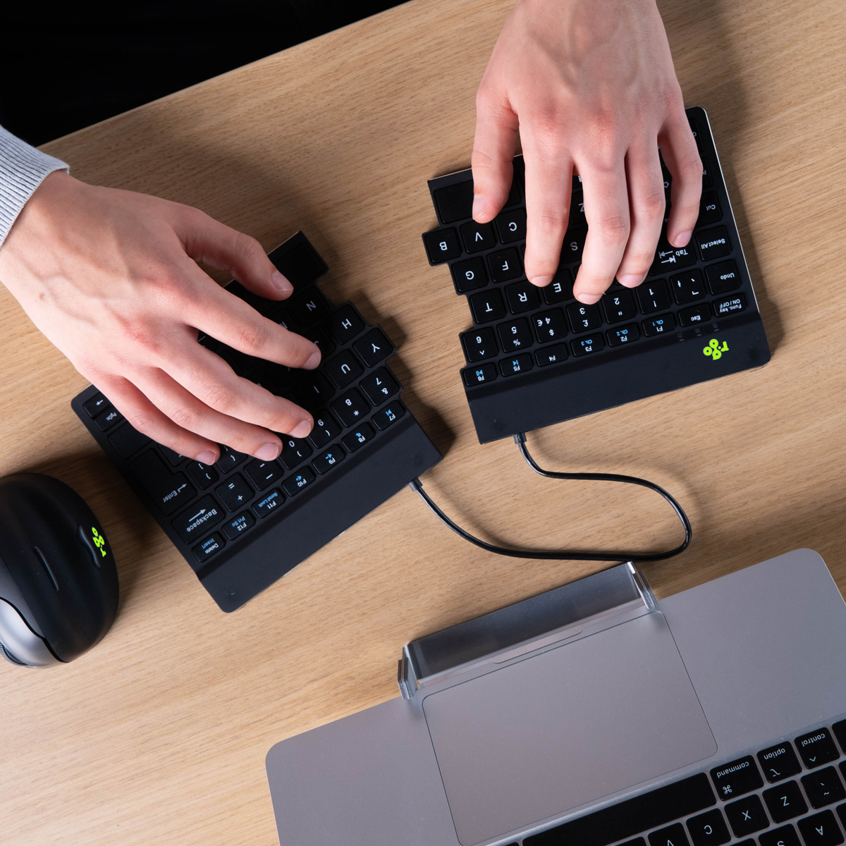 R-Go Split Break versie 2 (zwart, draadloos, QWERTY – ES)