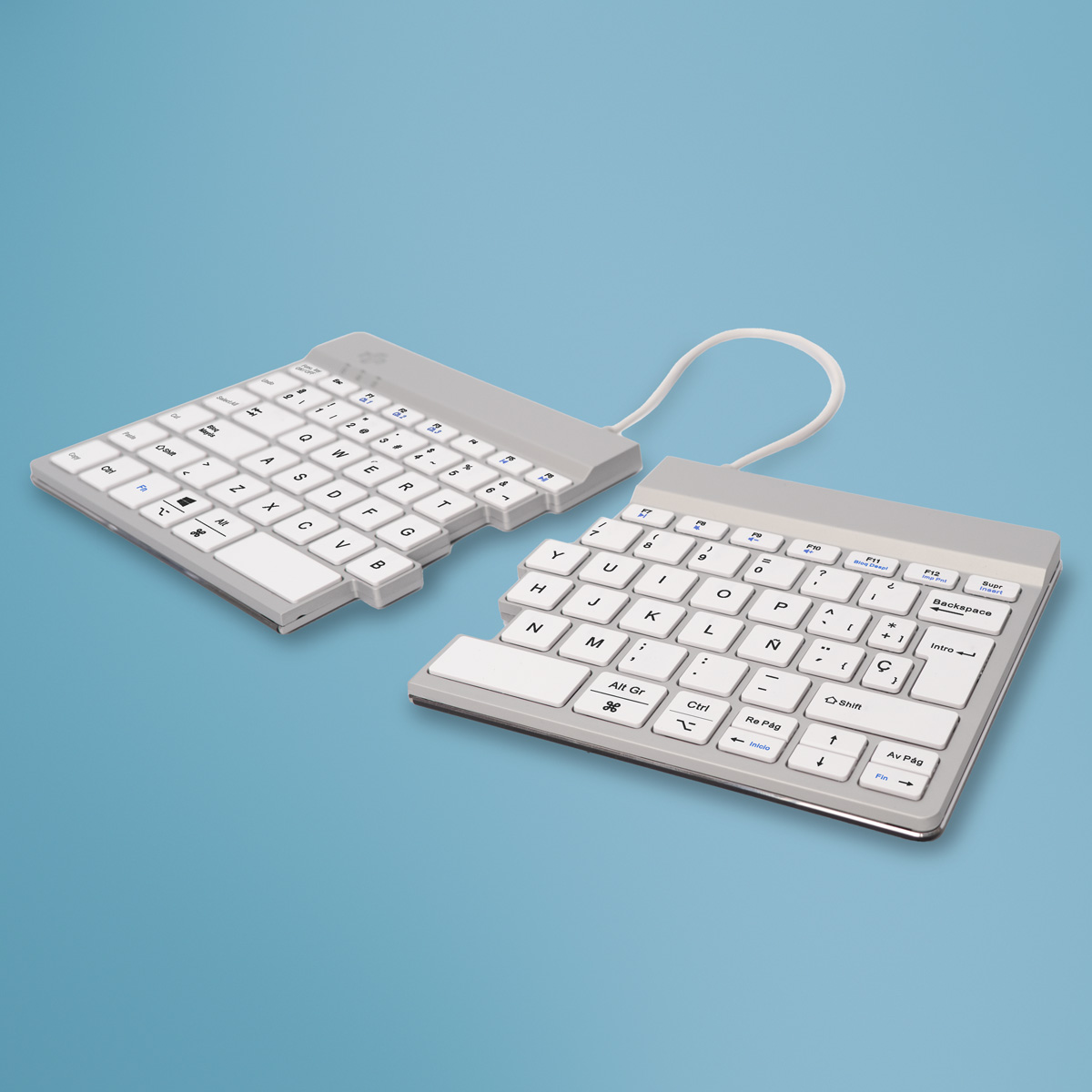 R-Go Split Break versie 2 (wit, draadloos, QWERTY – ES)