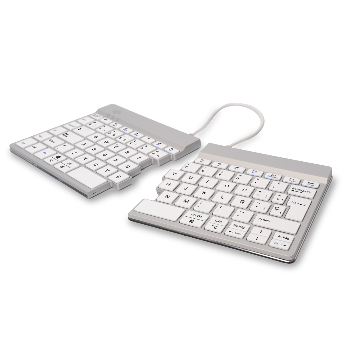 R-Go Split Break versie 2 (wit, draadloos, QWERTY – ES)