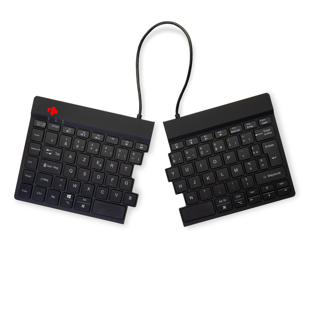 R-Go Split Break versie 2 (zwart, draadloos, AZERTY – FR)
