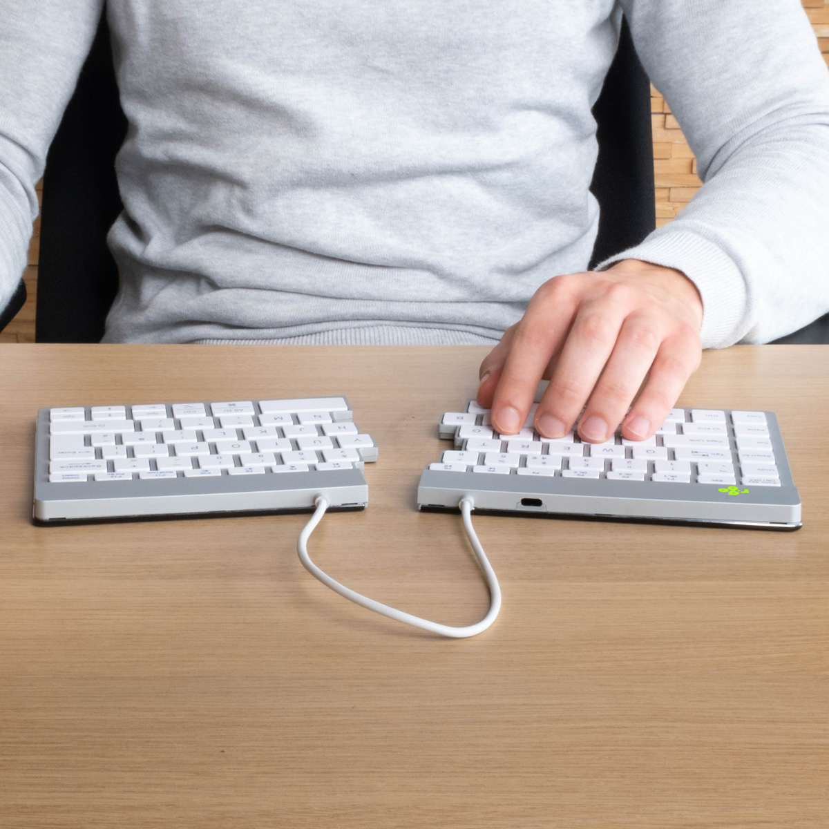 R-Go Split Break versie 2 (wit, draadloos, QWERTY – Nordic)